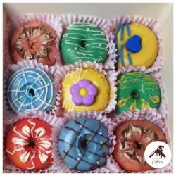 Caja minidonas multicolor