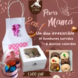 Cestica con bombones+ Minidonas