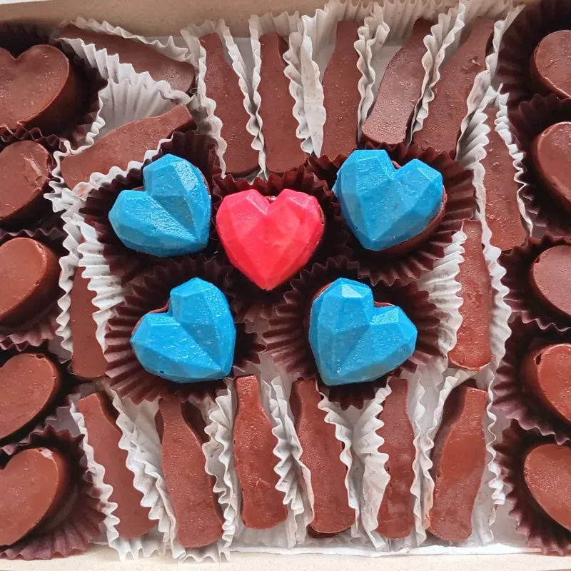 Botellitas con corazones 