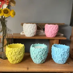 Vela Aromática recipiente florecita