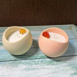 Vela aromática recipiente ondulado