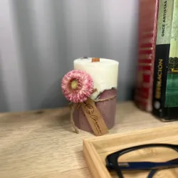 Vela en base de cemento perfumada 