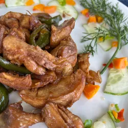 Fajitas de pollo en salsa Teriyaki 