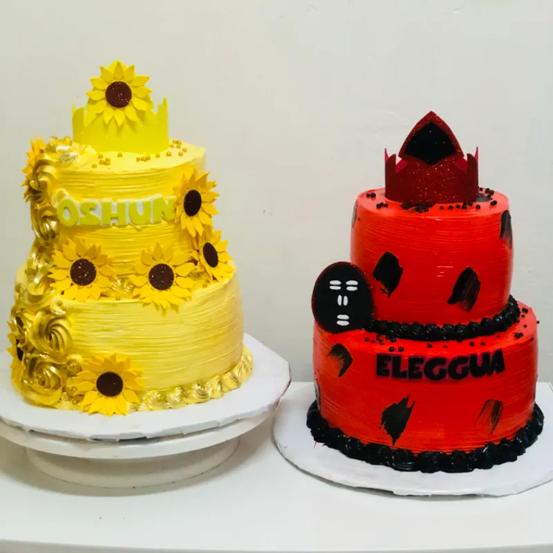 Cake de dos pisos Religiosos 