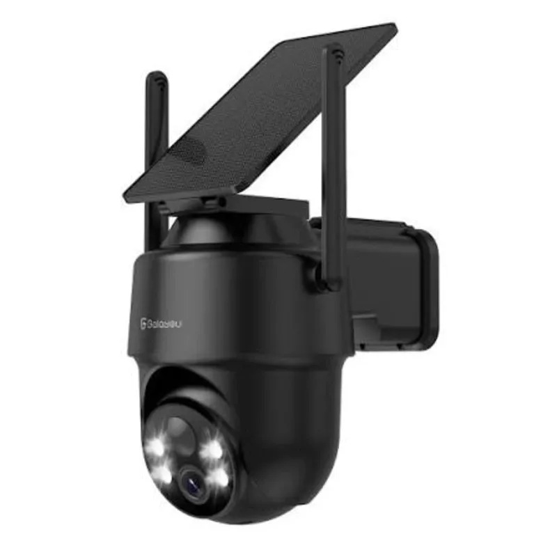 Cámaras de seguridad 2K inalámbricas para exteriores, cámaras PTZ de 360° para seguridad del hogar con panel solar
