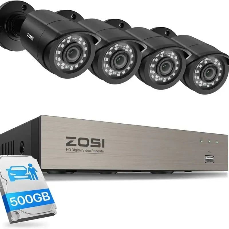 📹 Kit ZOSI de 4 Cámaras de Seguridad