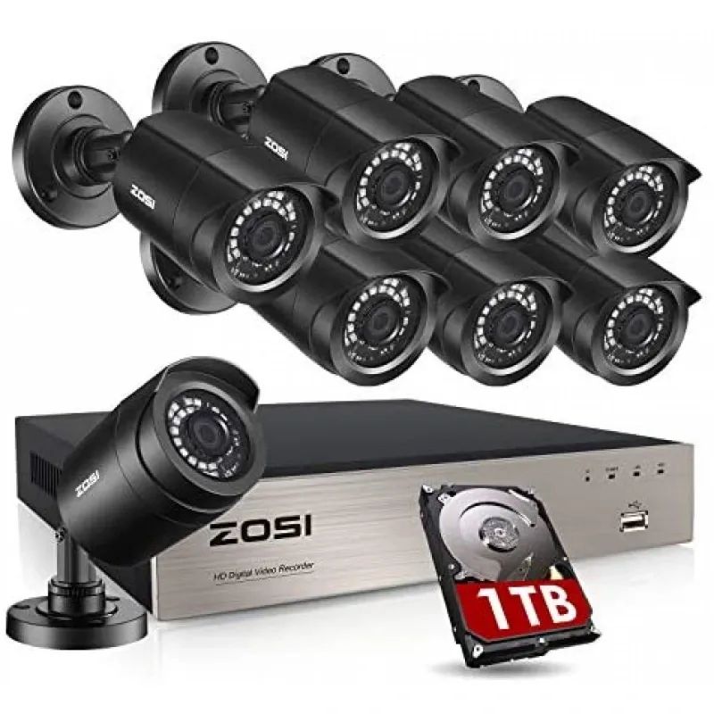 📹 Kit ZOSI de 8 Cámaras de Seguridad