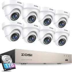📹 Kit ZOSI de 8 Cámaras de Seguridad