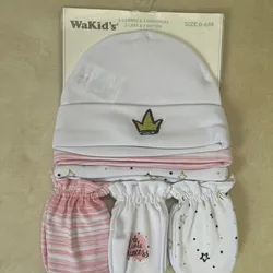 3 Gorros con 3 manoplas