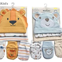 3 gorros con 3 manoplas