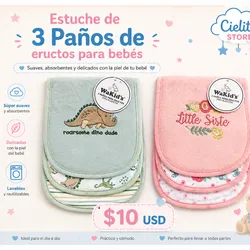 3 paños para eruptos