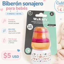 Biberon sonajero  de 2 onzas 