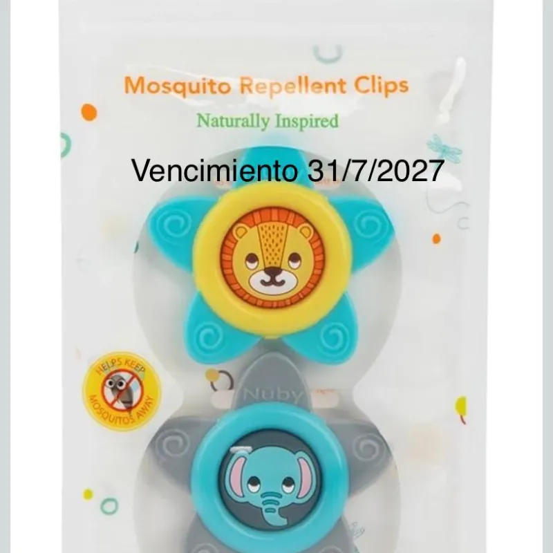 Clips repelentes de mosquitos para bebés