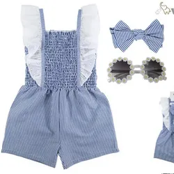 Conjunto para Niñas (Mono, lazo y Gafas de sol)