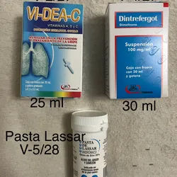 Dimeticona, vitamina C Y pasta lassar