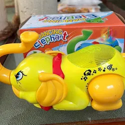 Elefante Amarillo de juguete, con Musica, luces y camina