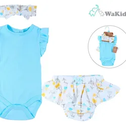 Juego de 3 piezas (Body, bloumers y cinta para el cabello)