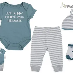 Juego de 4 piezas para bebé varón (T-3-9 meses)