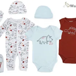 Juego de 5 piezas para bebés varón (T-RN-3 meses)