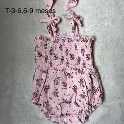 Monito rosado con cinta para el cabello