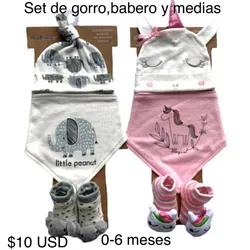 Set de gorro, babe do y medias