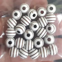 BOLAS CON RAYAS 8 MM 25 UNIDADES