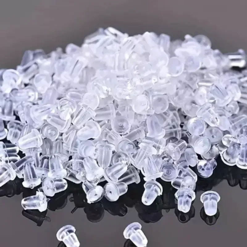 3805 GOMITAS TRANSPARENTES PARA ARETES 50 UNIDADES