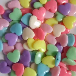 CORAZON DE COLORES PASTELES 25 UNIDADES