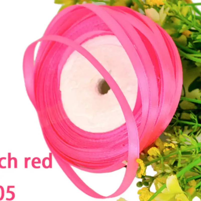 CINTA DE SATEN 6MM ROSADO FUERTE 1 METRO