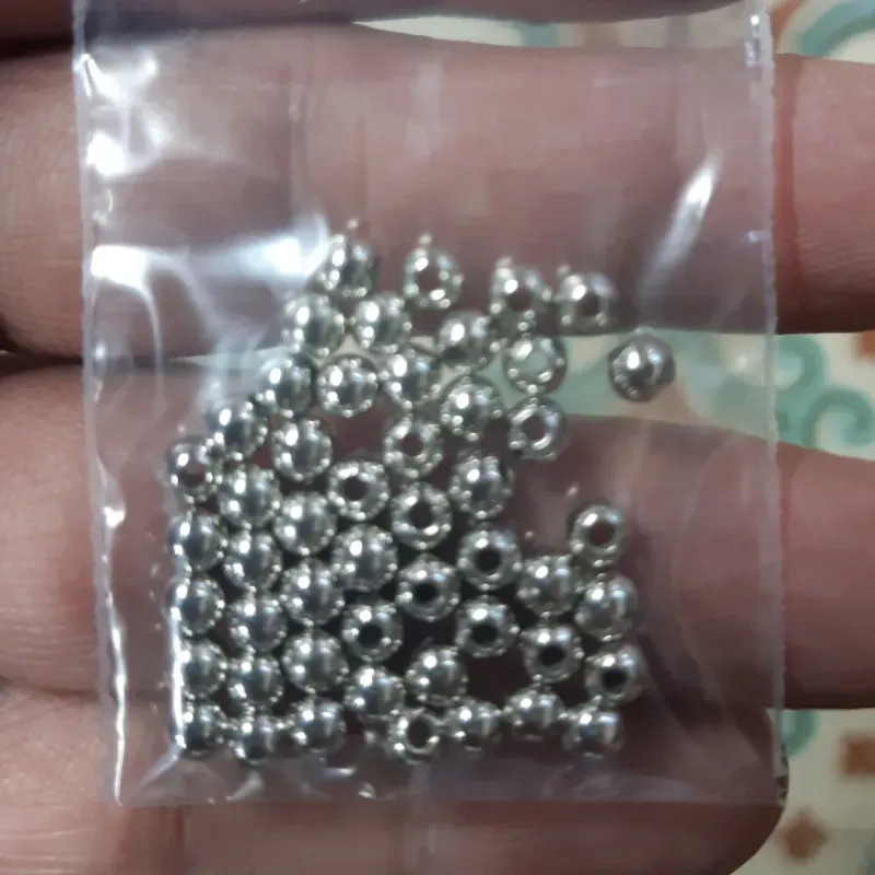 BALINES NIQUELADOS 4 MM 50 UNIDADES