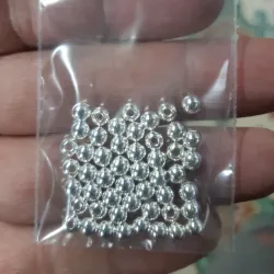 BALINES PLATEADOS 4 MM 50 UNIDADES