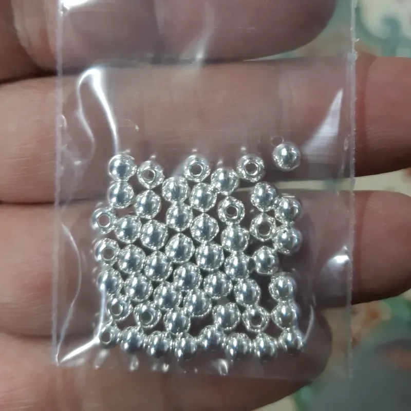BALINES PLATEADOS 4 MM 50 UNIDADES