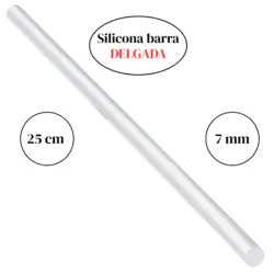 BARRA DE SILICONA 7MM X 25 CM 1 UNIDAD