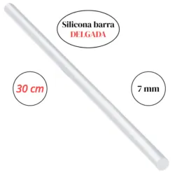 BARRA DE SILICONA 7MM X 30CM 1 UNIDAD