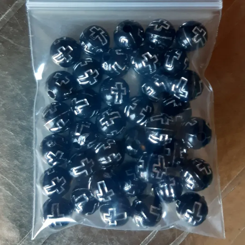 BOLAS CON CRUCES 8 MM 10 GRAMOS