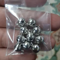 CASCABELES PLATEADOS 8 MM 25 UNIDADES