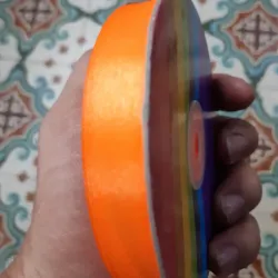 001- CINTA DE SATEN 1.5 CM NARANJA 1 METRO