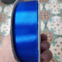 002- CINTA DE SATEN 2.5 CM AZUL 1 METRO