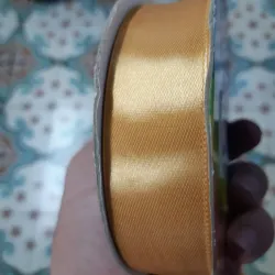 002- CINTA DE SATEN 2.5 CM DORADO 1 METRO