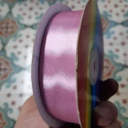 002- CINTA DE SATEN 2.5 CM ROSADO FUERTE 1 METRO