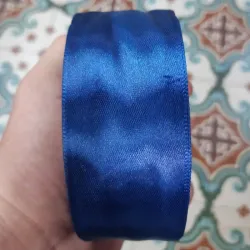 003- CINTA DE SATEN 3.8 CM AZUL INDIGO 1 METRO