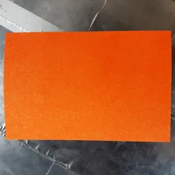 008- FOAMY BRILLO + PEGATINA NARANJA 21X28 CM 1 UNIDAD
