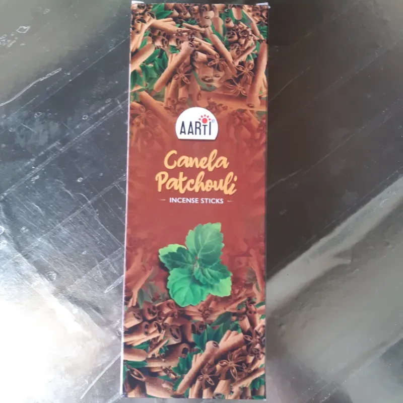 INCIENSO CANELA CON PATCHOULI 1 CAJA 20 UNIDADES