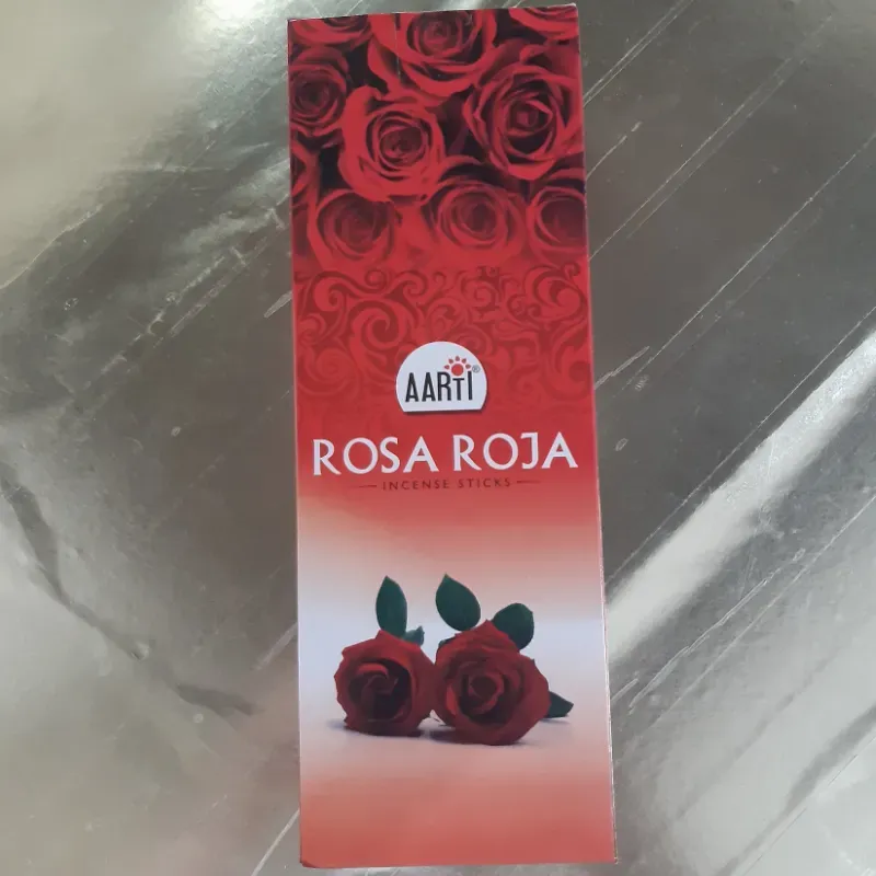 INCIENSO ROSA ROJA 1 CAJA 20 UNIDADES