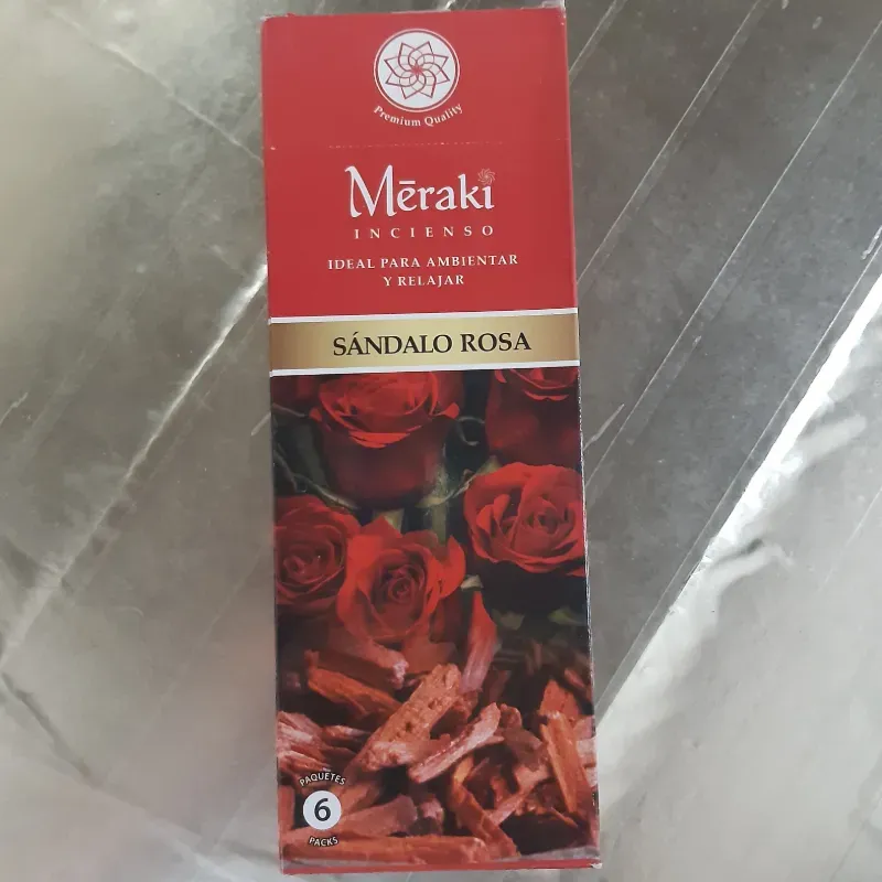 INCIENSO SANDALO CON ROSA 1 CAJA 20 UNIDADES