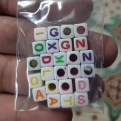 LETRAS CUADRADAS 6 MM 50 UNIDADES