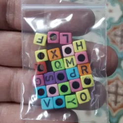 LETRAS CUADRADAS 6 MM 50 UNIDADES