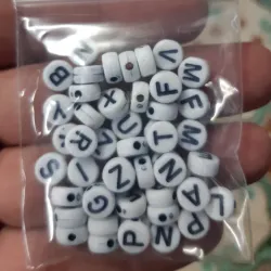 LETRAS REDONDAS 6 MM 50 UNIDADES