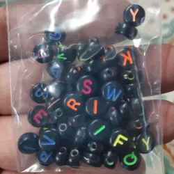 LETRAS REDONDAS 6 MM 50 UNIDADES