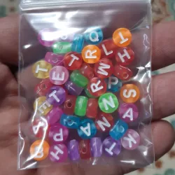 LETRAS REDONDAS 6 MM 50 UNIDADES